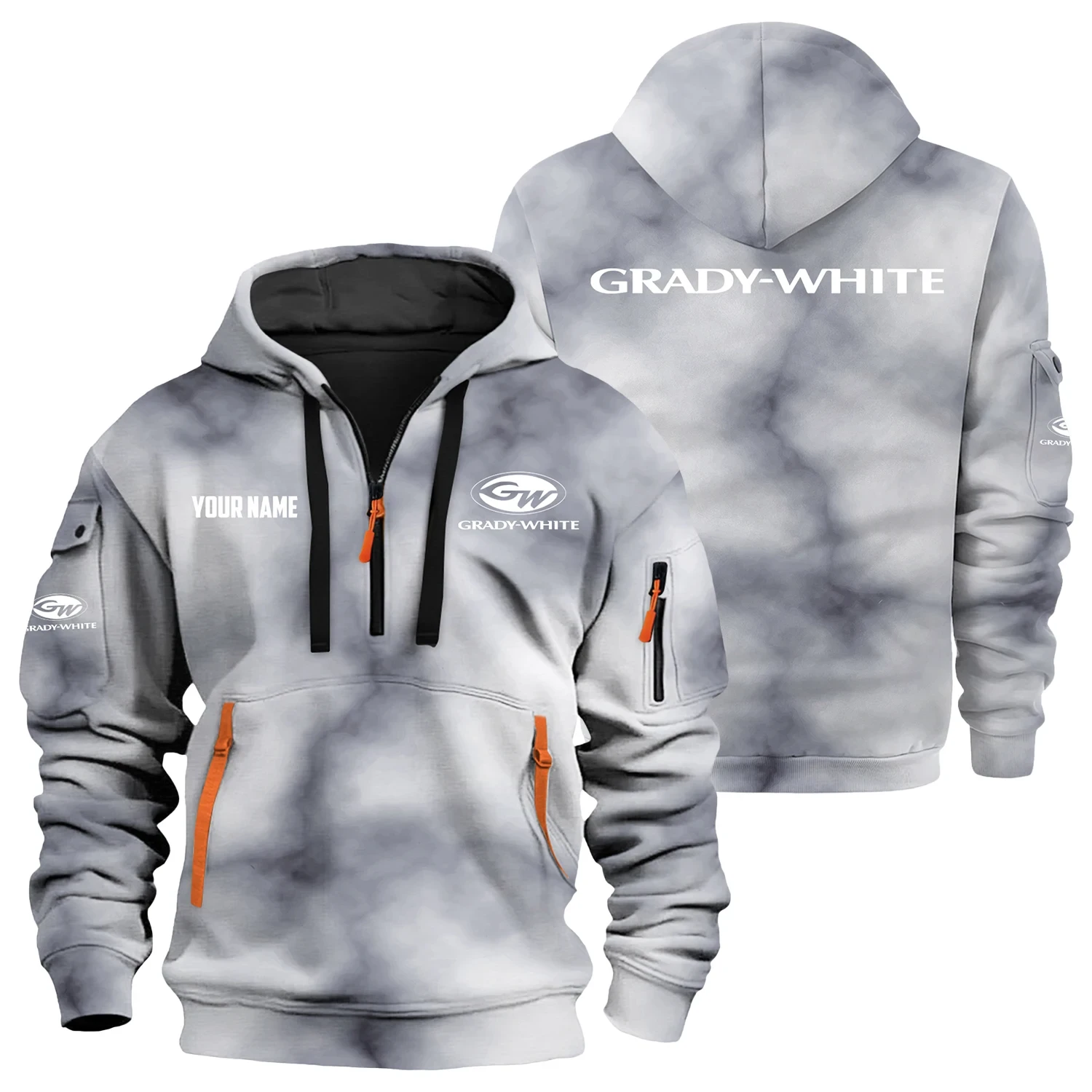 Grady-White Exclusive Logo Hoodie Half Zipper TTFSHHZ3D0819C06GWZ