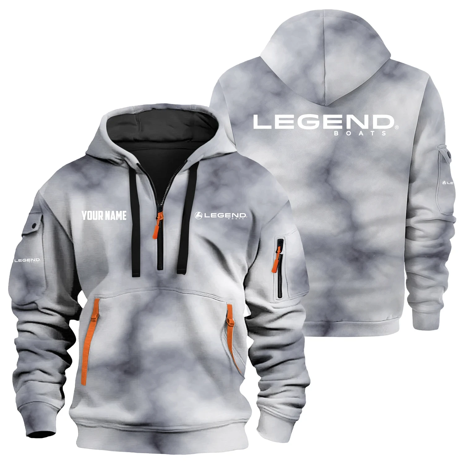 Legend Exclusive Logo Hoodie Half Zipper TTFSHHZ3D0819C06LEZ