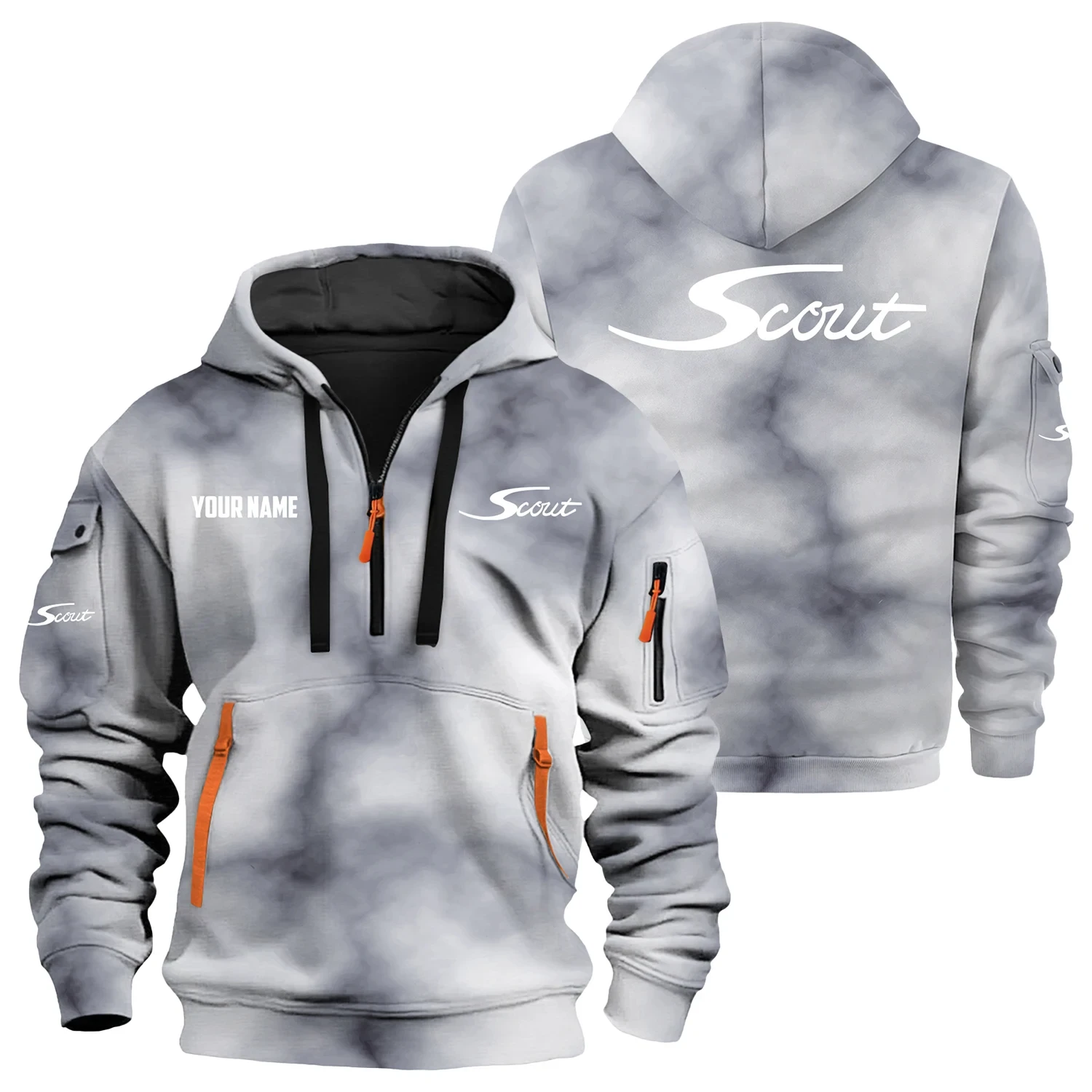 Scout Exclusive Logo Hoodie Half Zipper TTFSHHZ3D0819C06SSZ