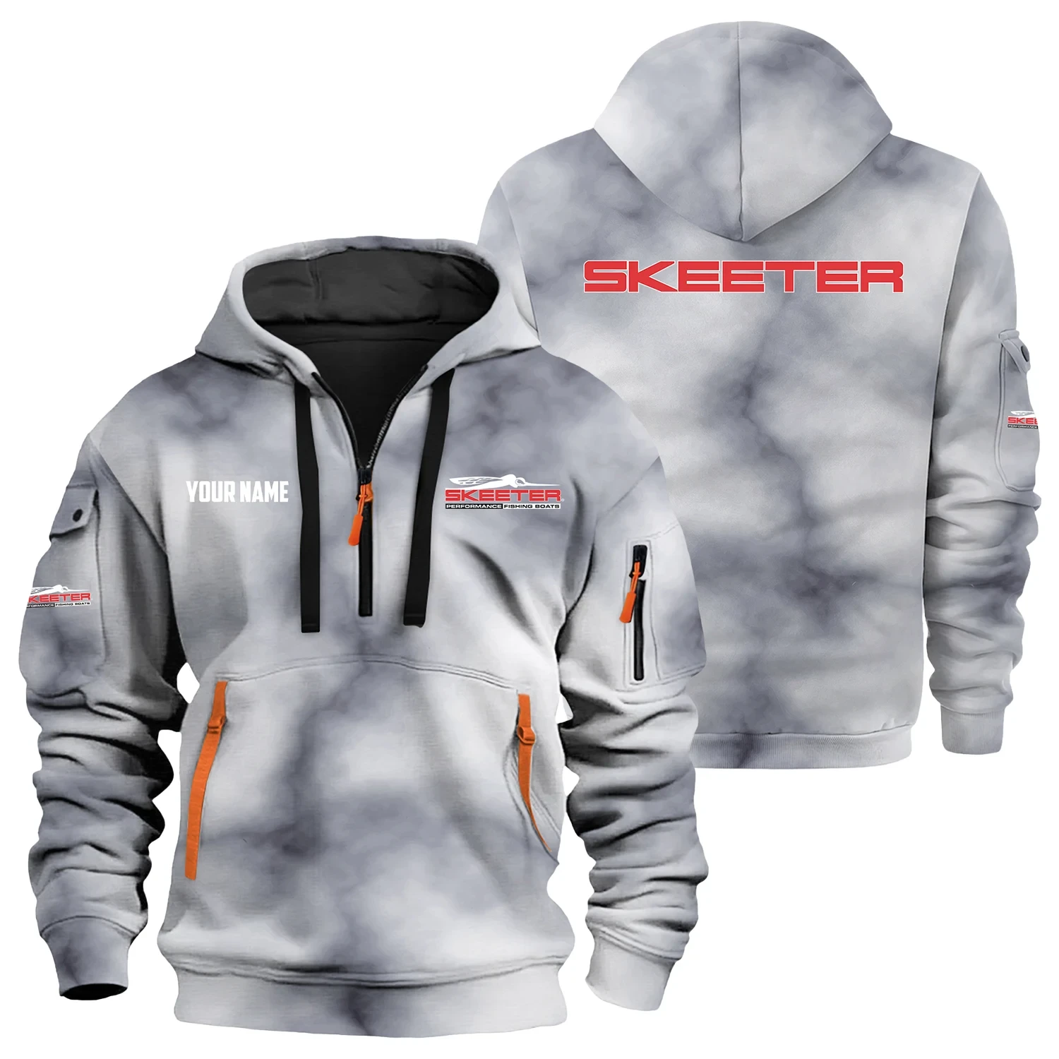Skeeter Exclusive Logo Hoodie Half Zipper TTFSHHZ3D0819C06STZ