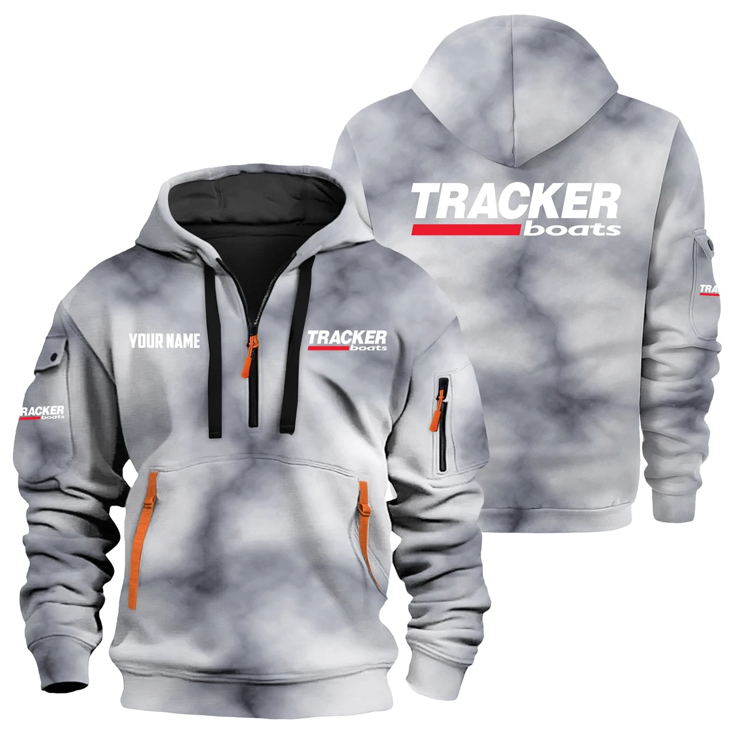 Tracker Exclusive Logo Hoodie Half Zipper TTFSHHZ3D0819C06TRZ