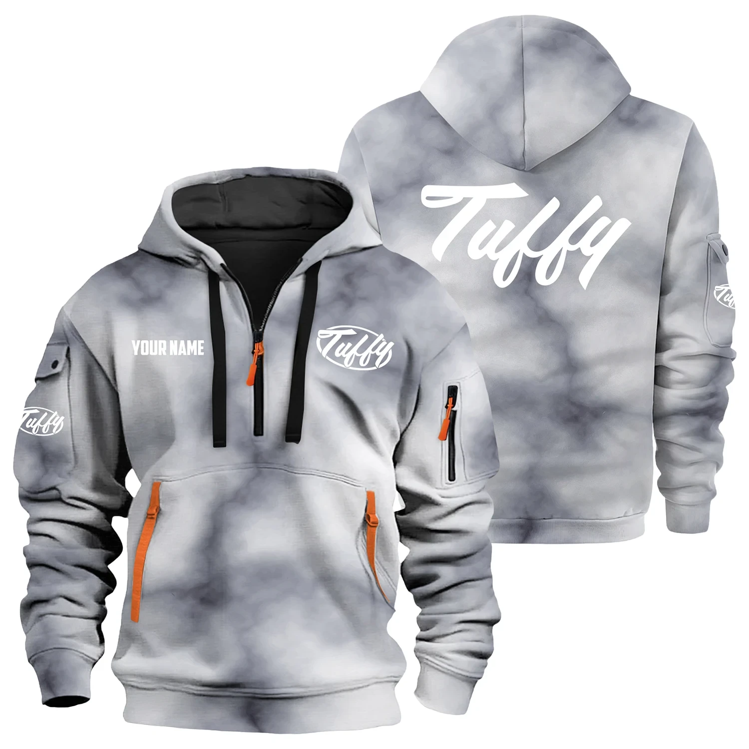 Tuffy Exclusive Logo Hoodie Half Zipper TTFSHHZ3D0819C06TUZ - Euclidprints
