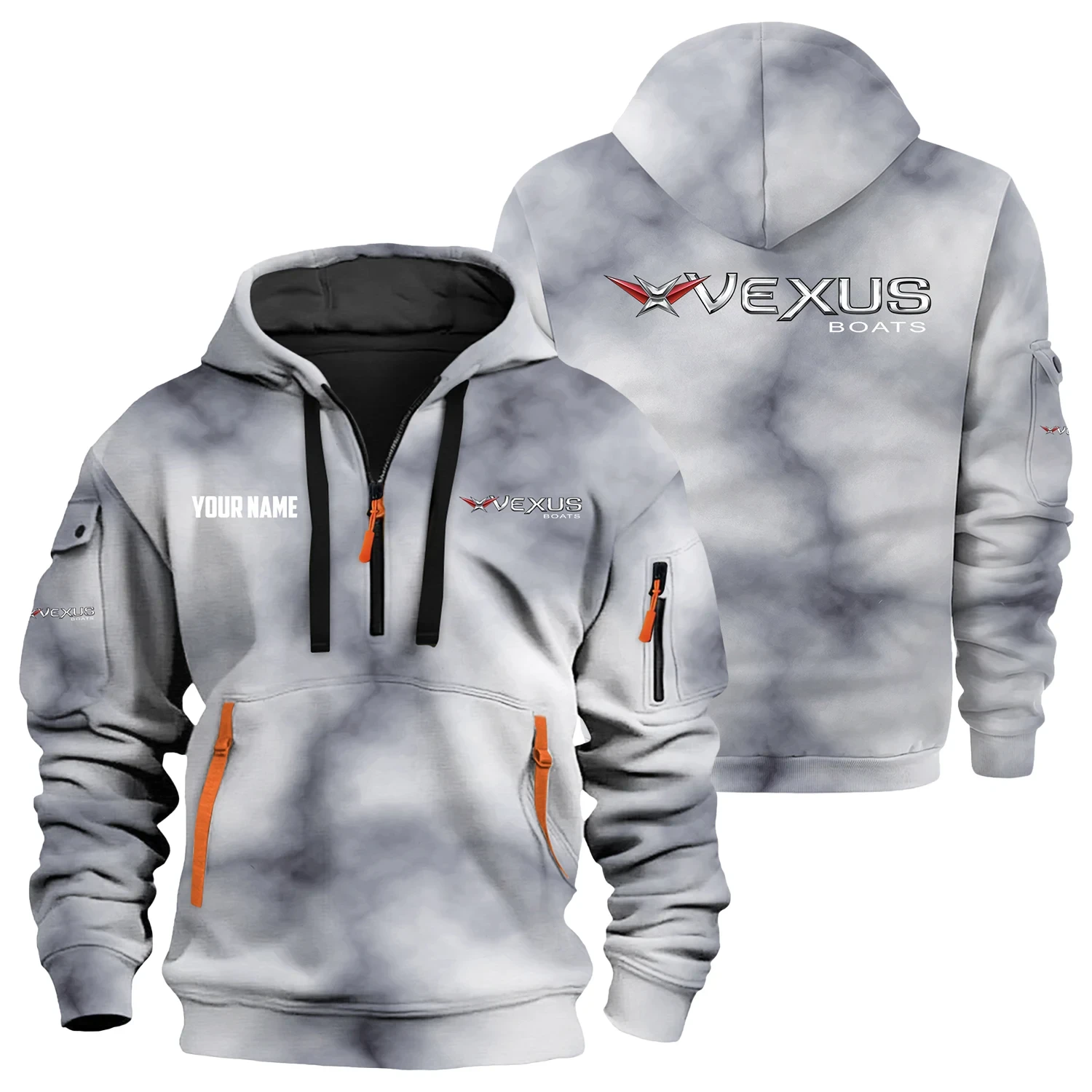 Vexus Exclusive Logo Hoodie Half Zipper TTFSHHZ3D0819C06VBZ