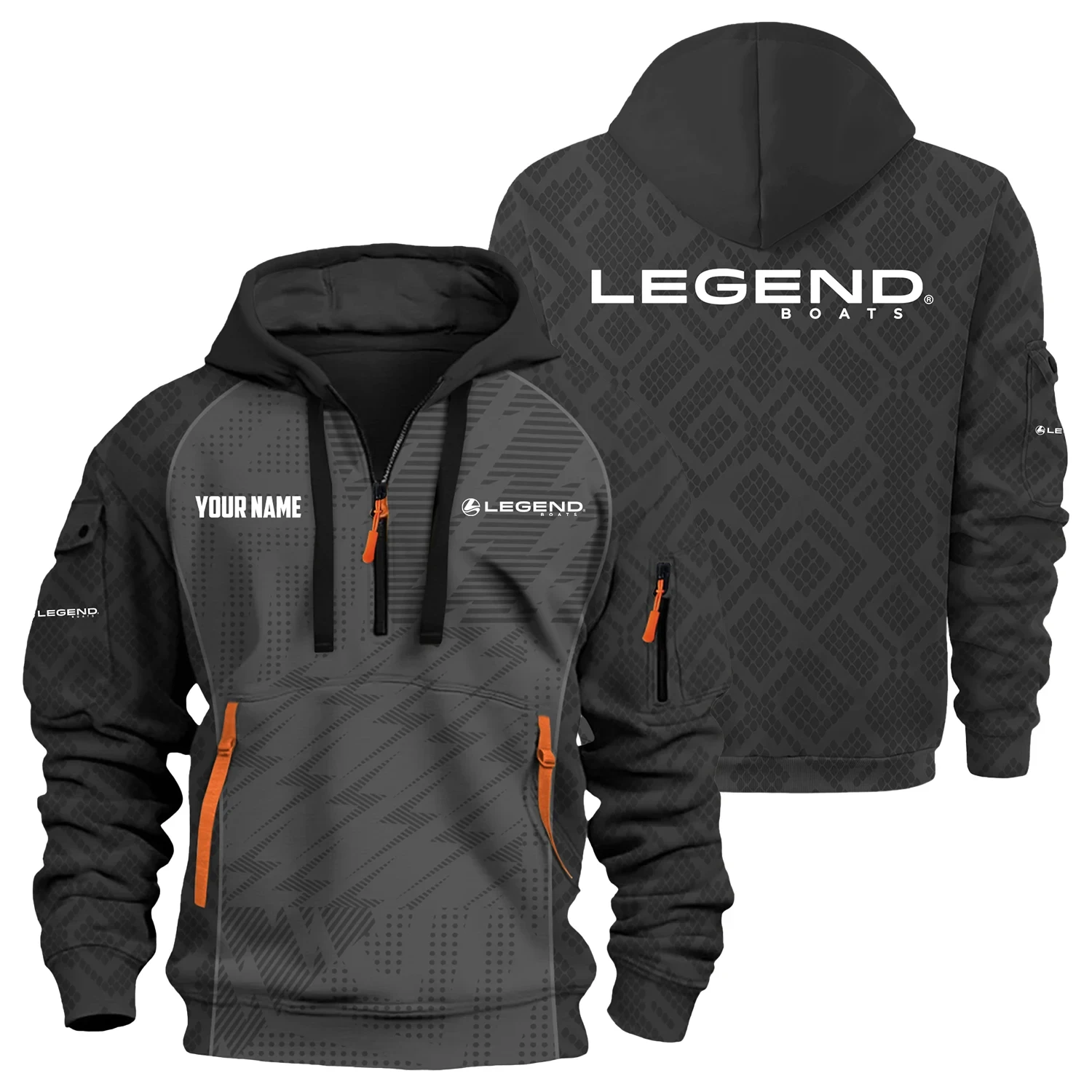 Legend Exclusive Logo Hoodie Half Zipper TTFSHHZ3D0819C08LEZ