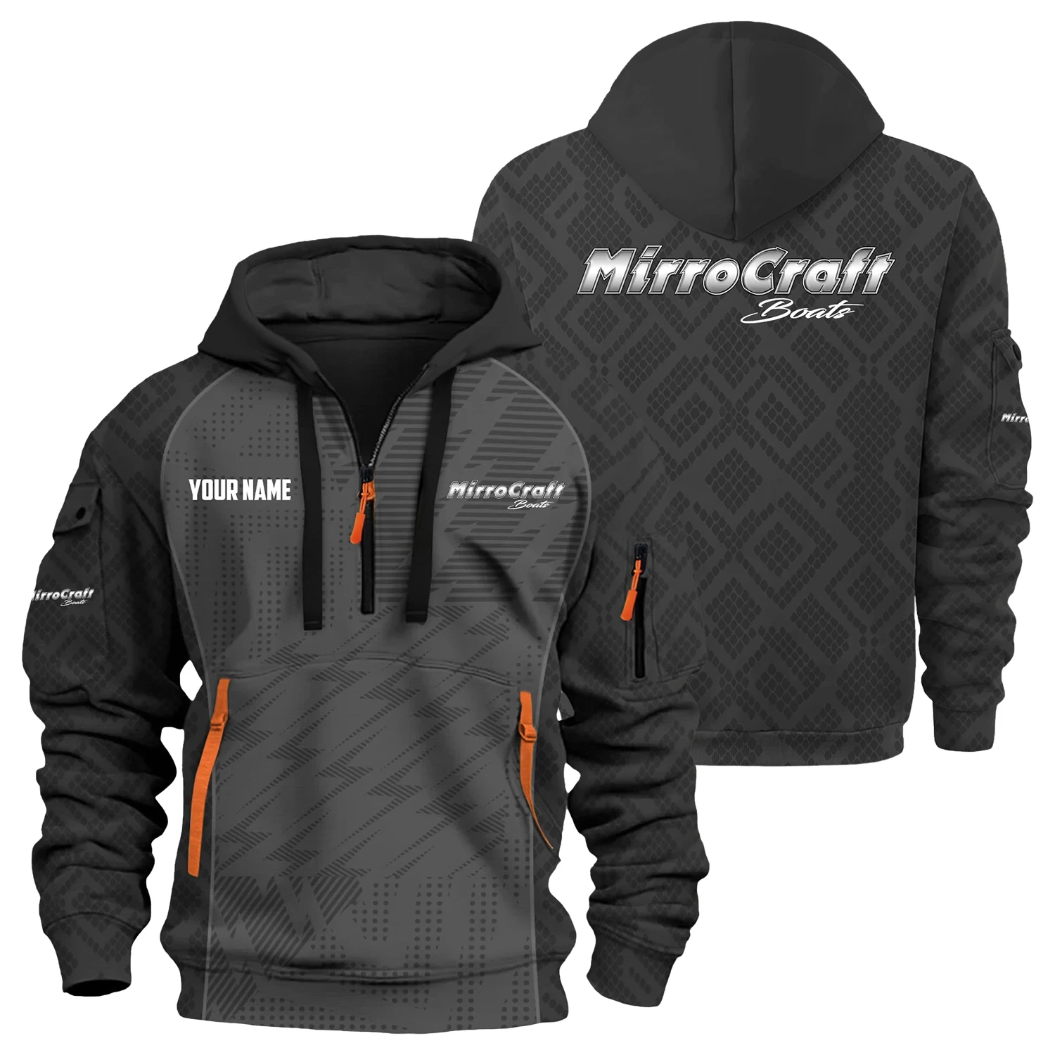 Mirrocraft Exclusive Logo Hoodie Half Zipper TTFSHHZ3D0819C08MCZ