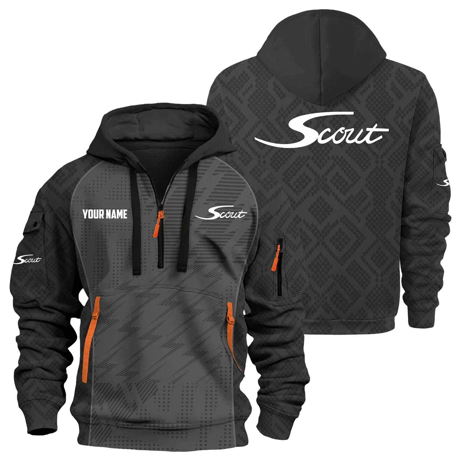 Scout Exclusive Logo Hoodie Half Zipper TTFSHHZ3D0819C08SSZ