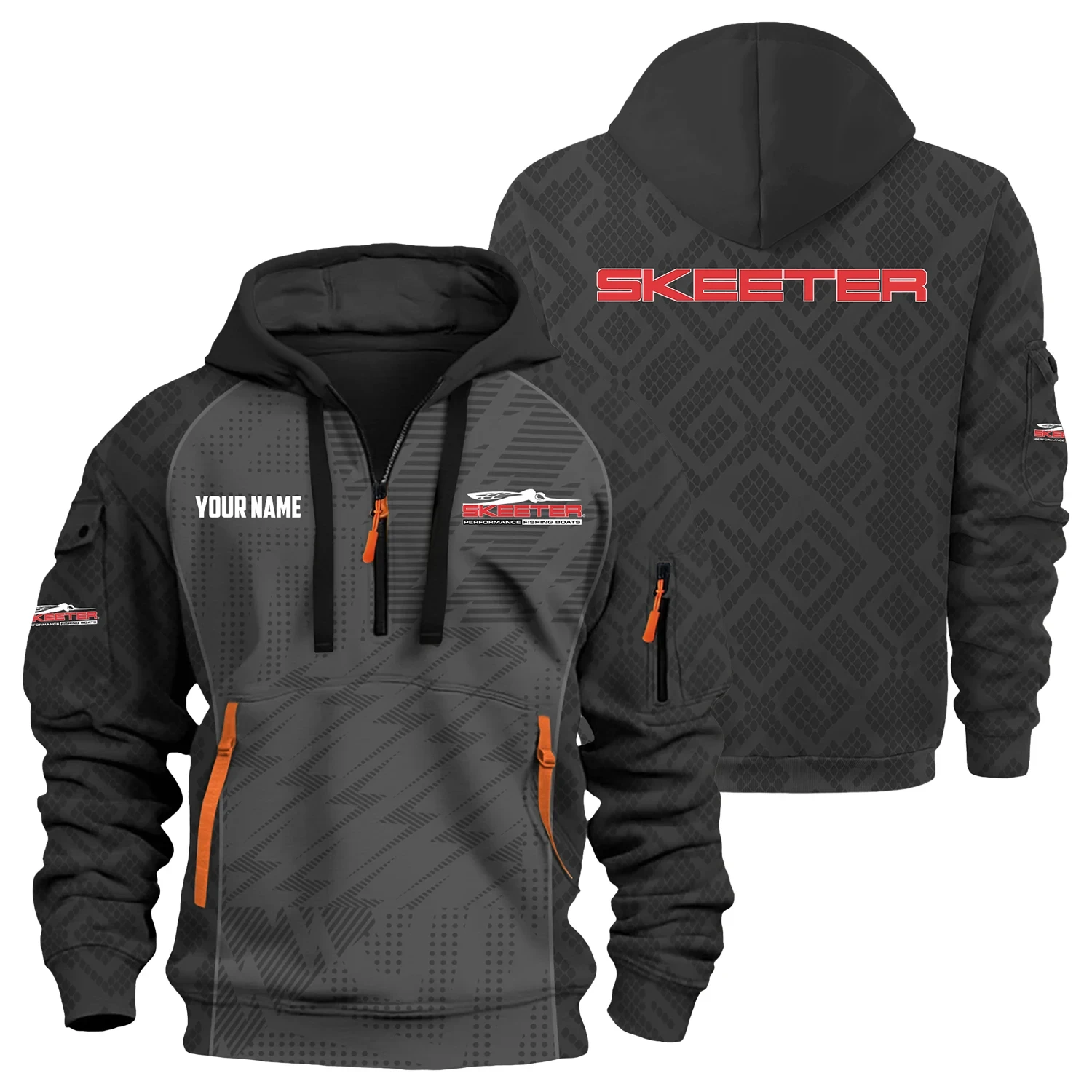 Skeeter Exclusive Logo Hoodie Half Zipper TTFSHHZ3D0819C08STZ