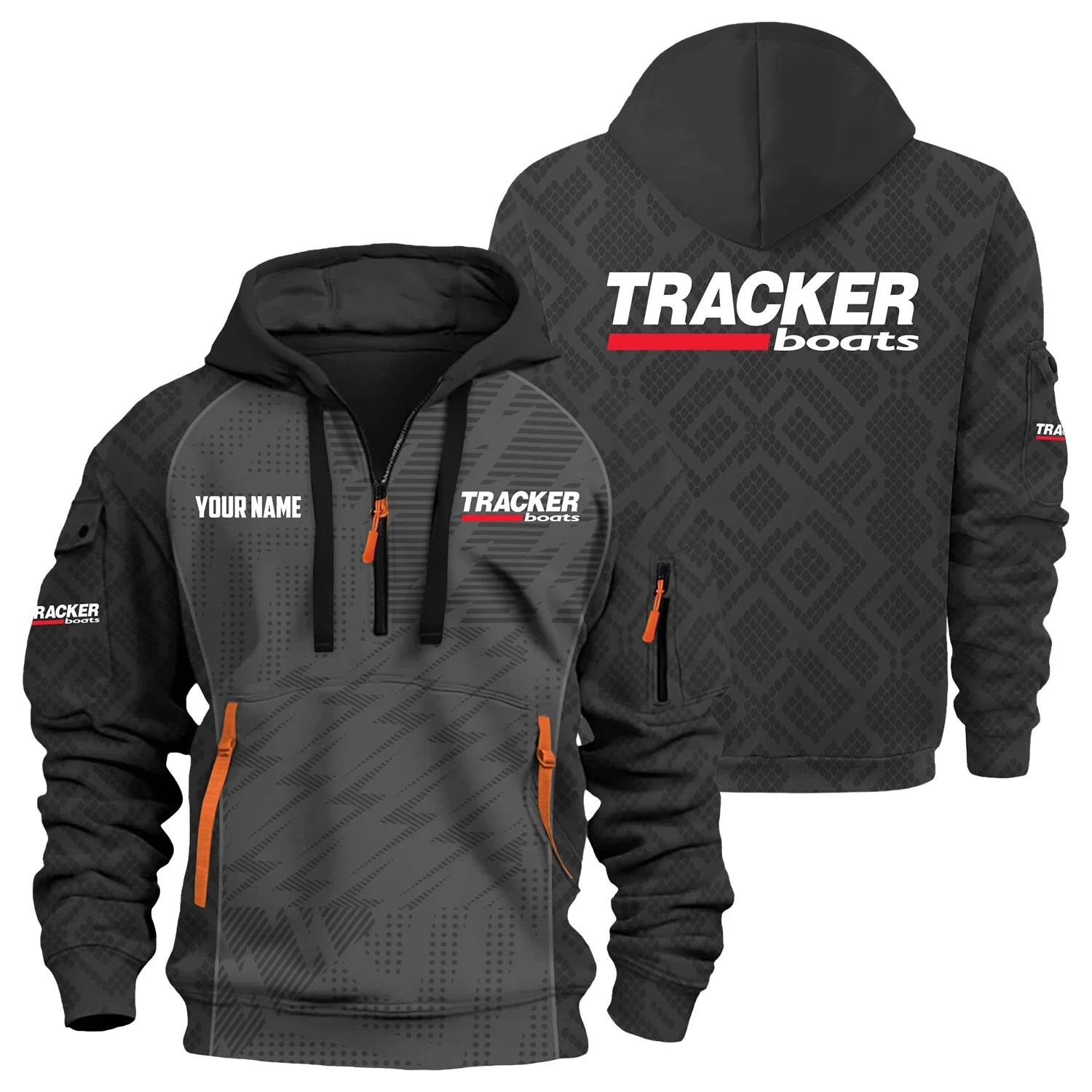 Tracker Exclusive Logo Hoodie Half Zipper TTFSHHZ3D0819C08TRZ