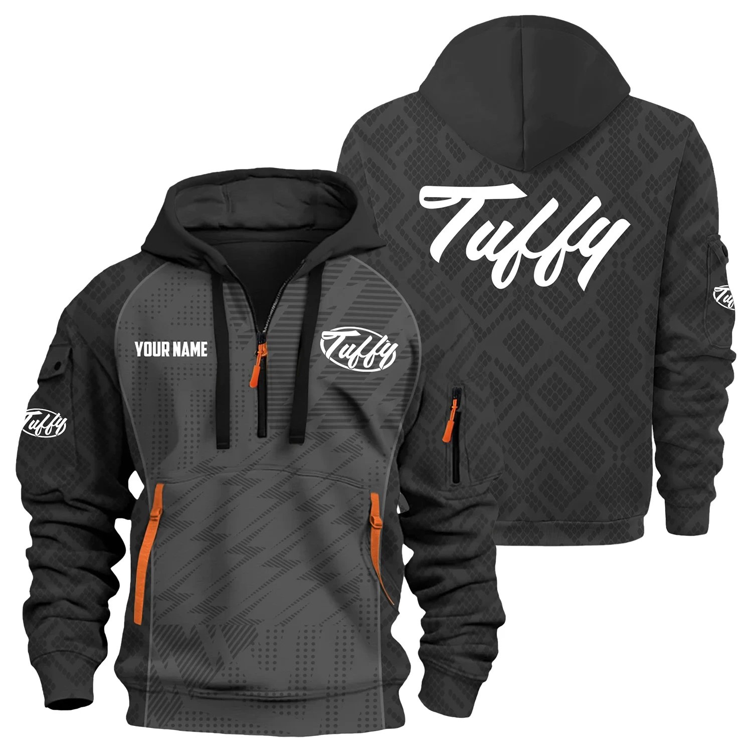 Tuffy Exclusive Logo Hoodie Half Zipper TTFSHHZ3D0819C08TUZ