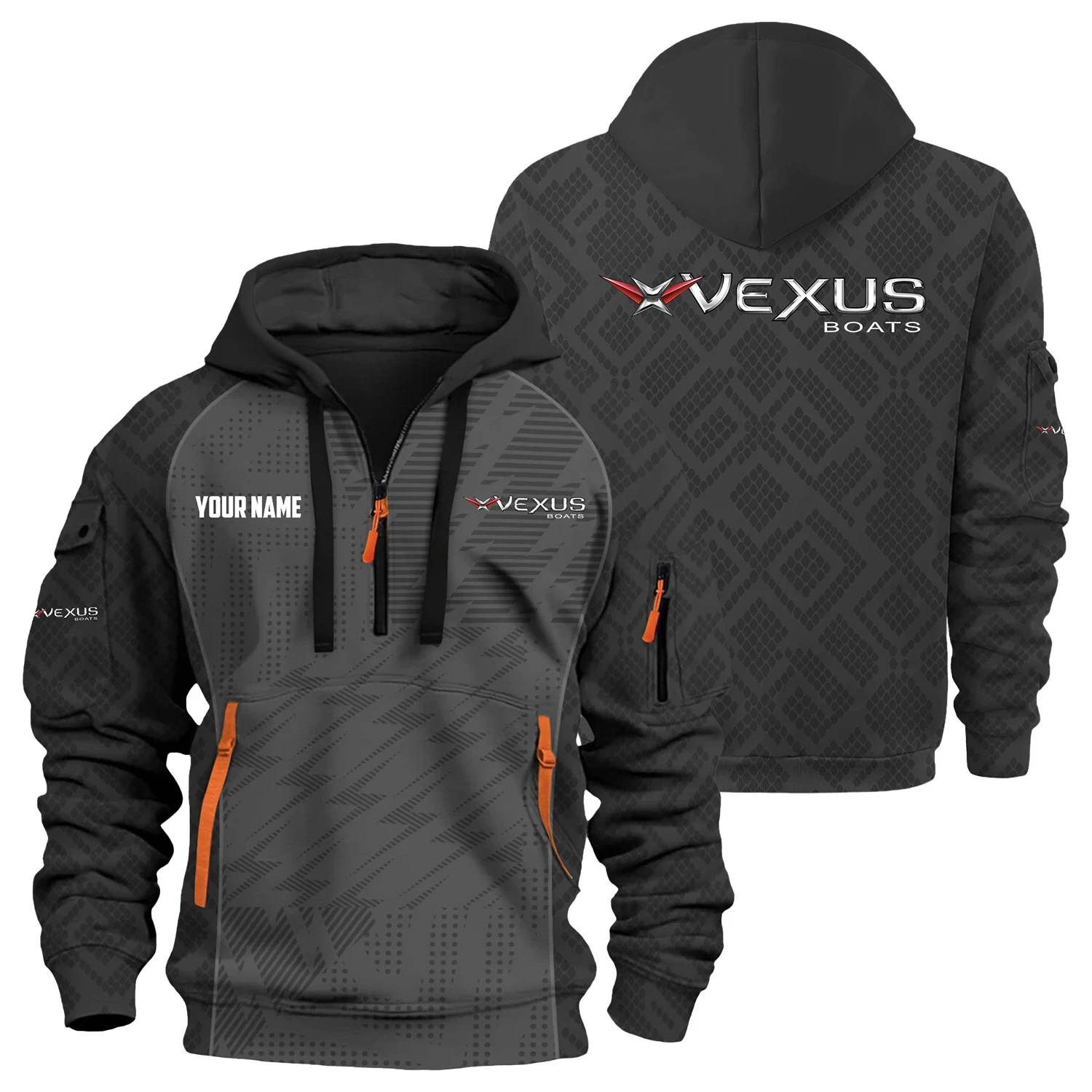 Vexus Exclusive Logo Hoodie Half Zipper TTFSHHZ3D0819C08VBZ