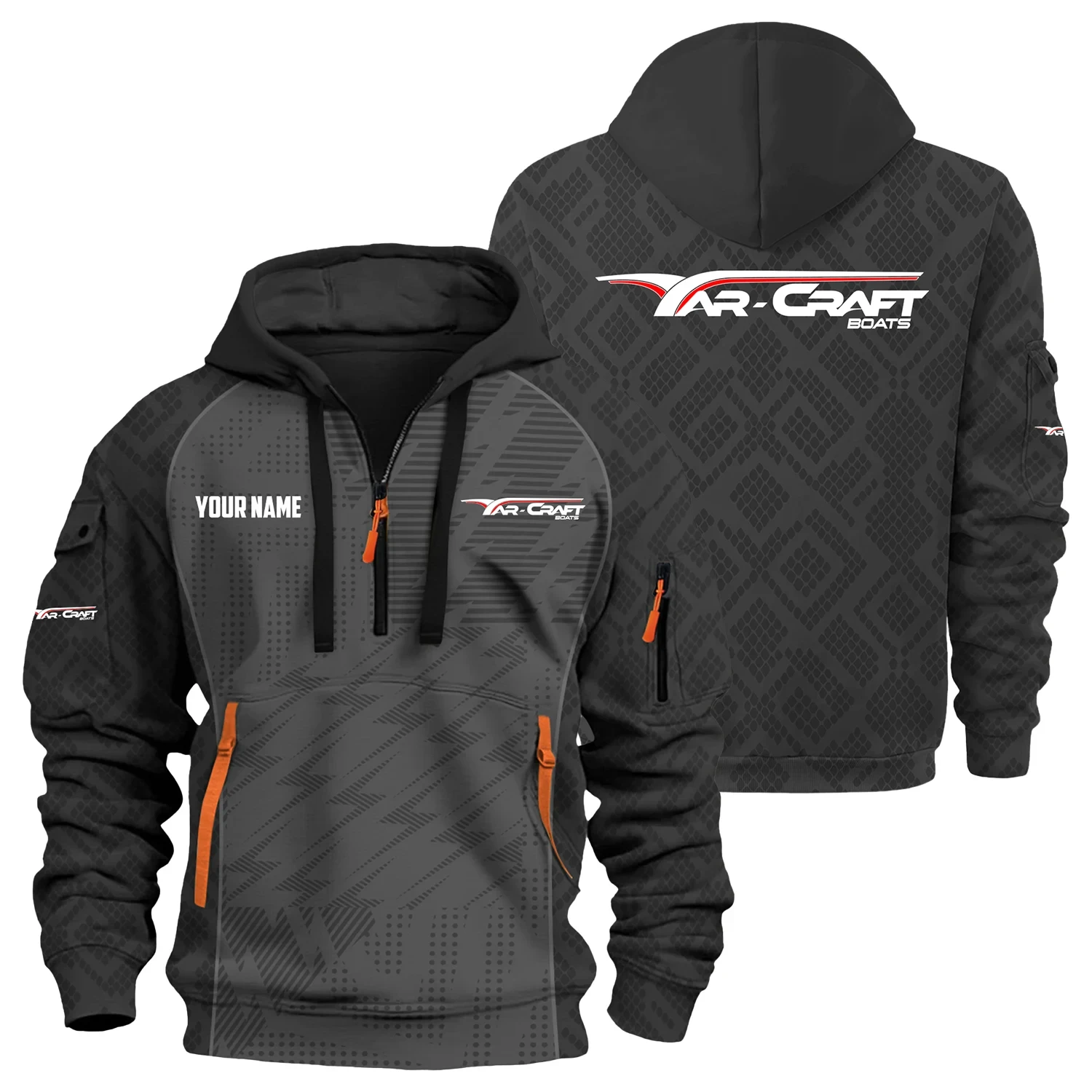 Yar-Craft Exclusive Logo Hoodie Half Zipper TTFSHHZ3D0819C08YCZ