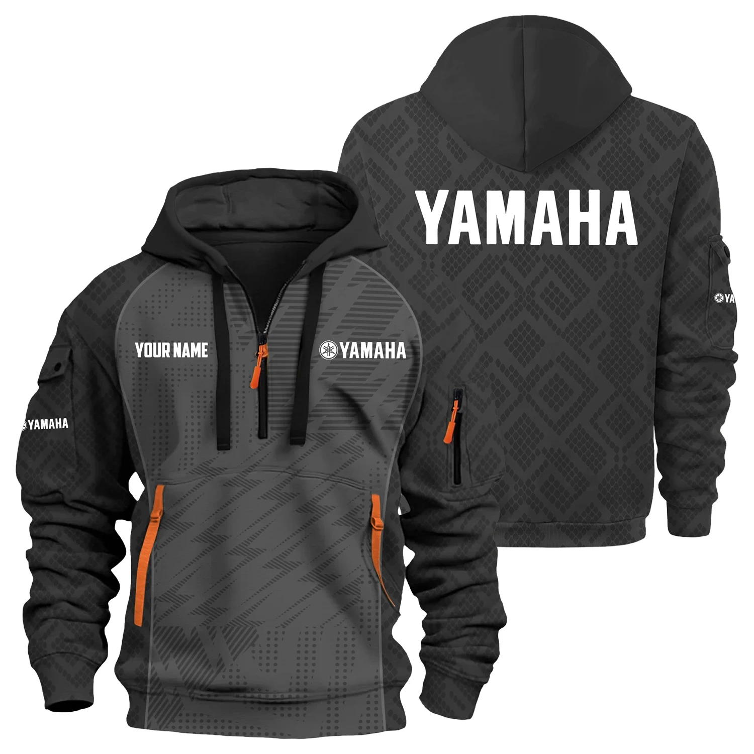 Yamaha Exclusive Logo Hoodie Half Zipper TTFSHHZ3D0819C08YZ