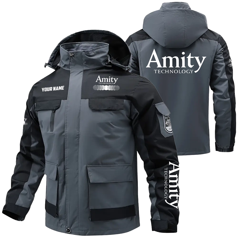 Amity Technology Exclusive Water Resistant Outdoor Jacket Detachable Hood OUFAV203A0819ATZ - Amity Technology Jacket