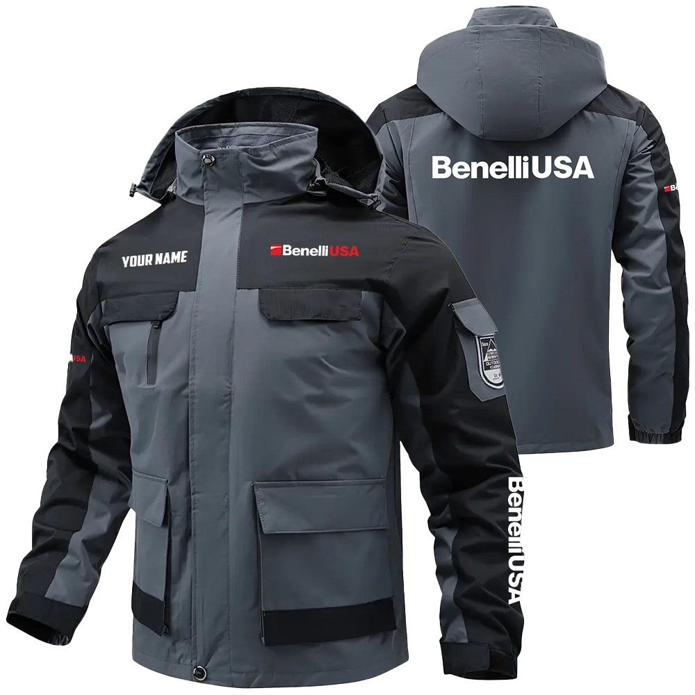 Benelli USA Exclusive Water Resistant Outdoor Jacket Detachable Hood OUHUV203A0815BUZ – Benelli USA Jacket