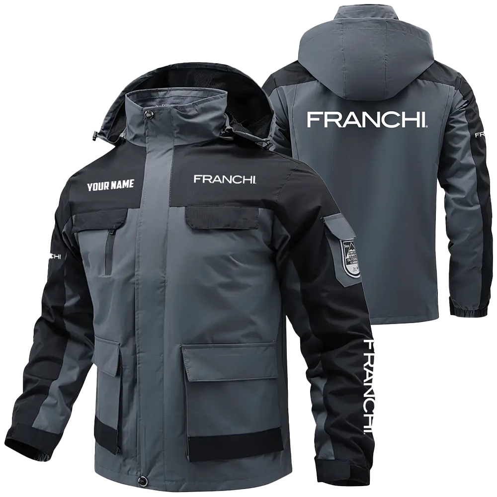Franchi Exclusive Water Resistant Outdoor Jacket Detachable Hood OUHUV203A0815FCZ - Franchi Jacket