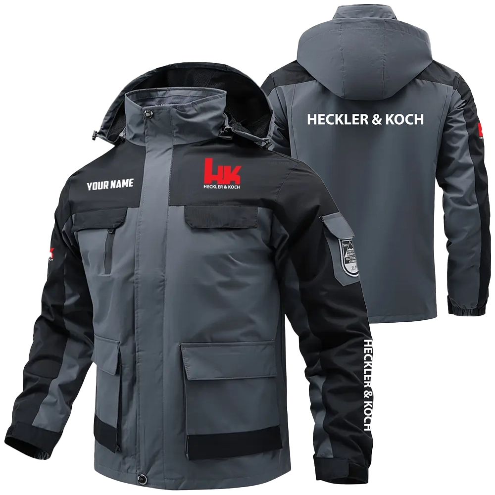 Heckler & Koch Exclusive Water Resistant Outdoor Jacket Detachable Hood OUHUV203A0815HKZ - Heckler & Koch Jacket