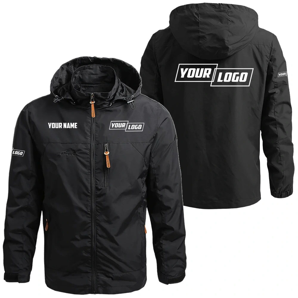 Customizable Waterproof Outdoor Jacket Detachable Hood OUFAWOJCC